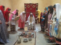 Women before a wedding
