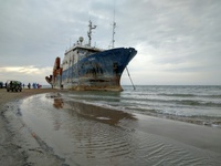 Destroyed ship Pejwak, Miankaleh
